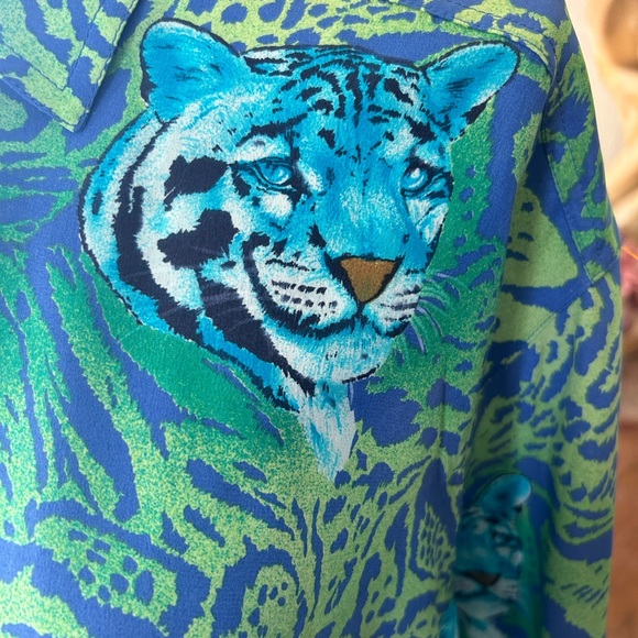 🎃Escada Tiger Print Blouse Circa 1980’s - Picture 3 of 5